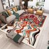 Geometric Retro Printed Carpet Non Slip To Clean Kitchen Area Carpet Living Room Home Office Washable Welcome Door Decoration