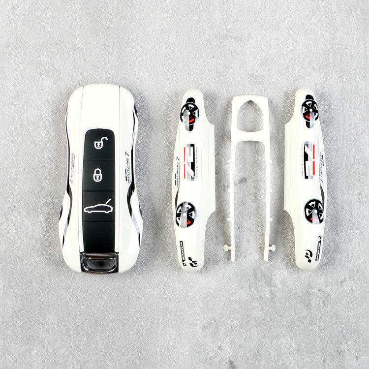 Suitable for Porsche Pink Pig Key Shell New Cayenne, Panamera, MACAN, 718 Car Key Shell & Pendant