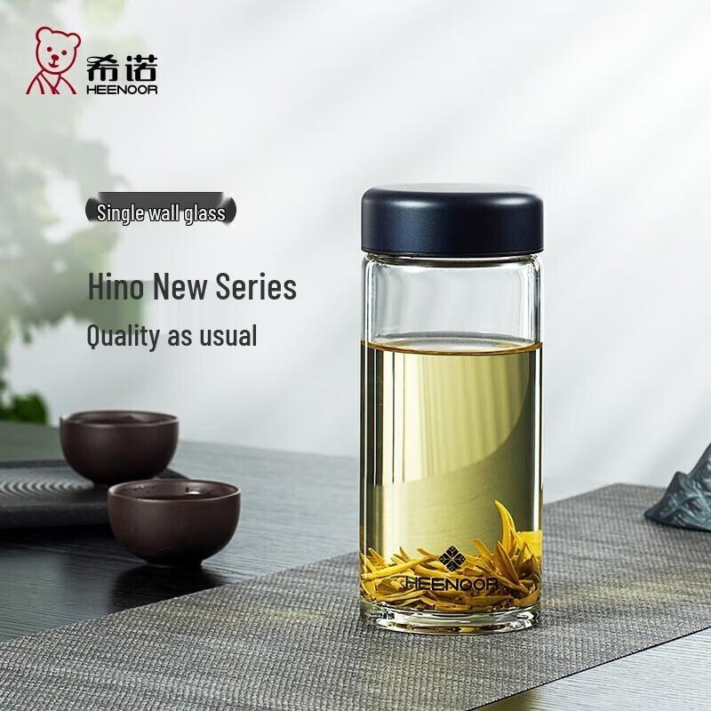 Heenoor Portable Glass Mug with Lid