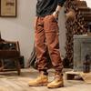 New Men's Overalls Retro Casual Pants Men's Trendy Brand Tied Feet Trousers Green Men's Pants Men's Clothing