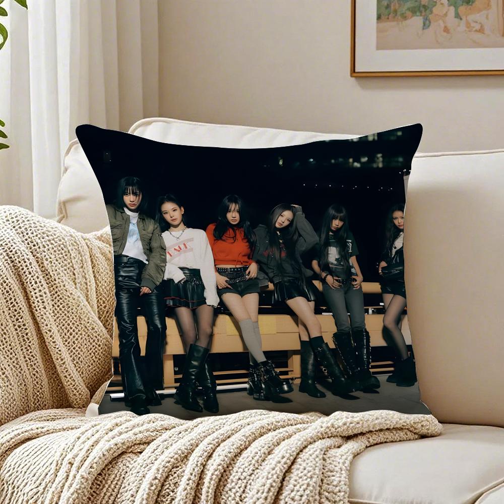 GirlGroup Kpop Iizna Cushion Cover Pillowcase Antidustmite Living Room Sofa Decor Cushion Room