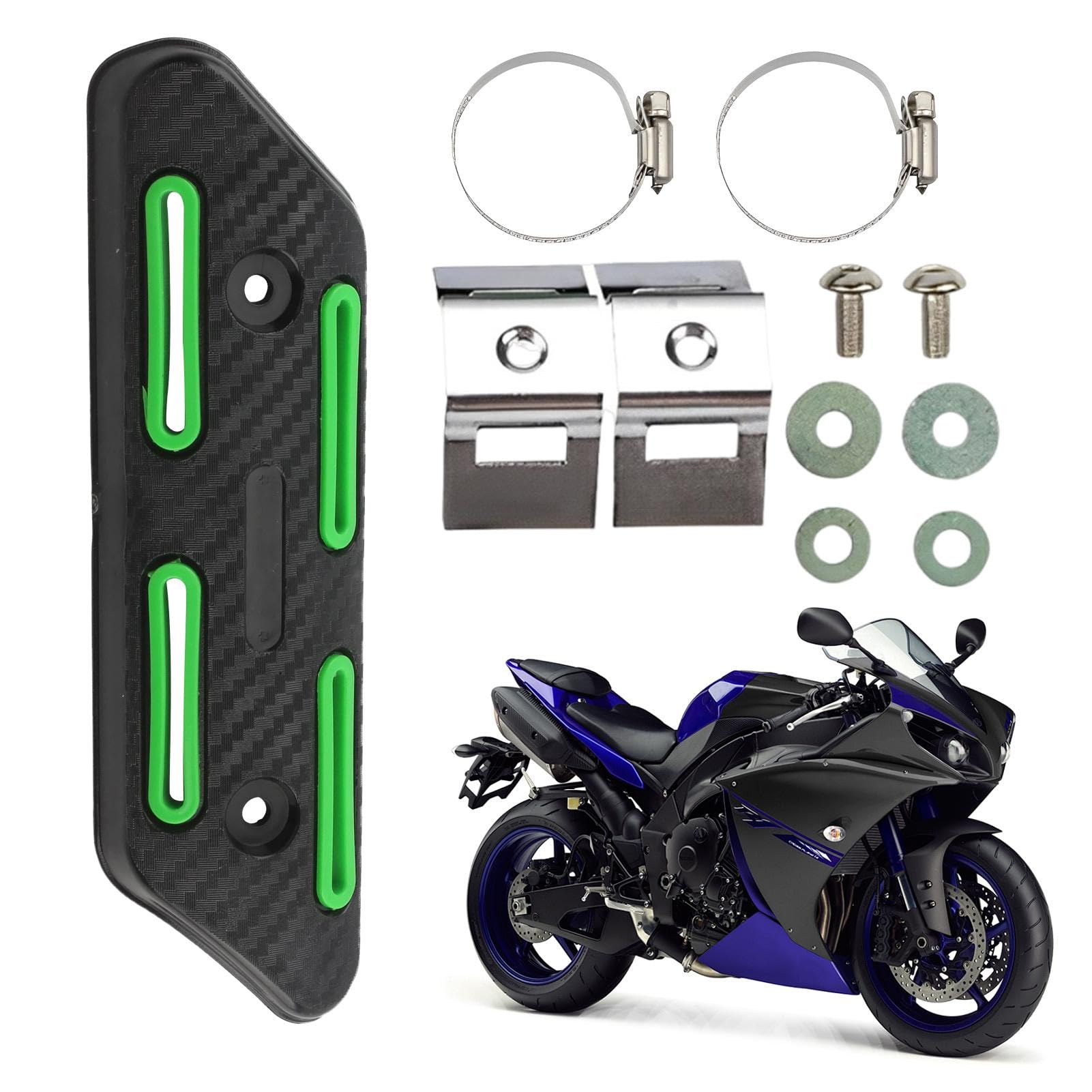 Kosesater Muffler Heat Shield, Exhaust Pipe Heat Shield | Motorcycle See description зелёный