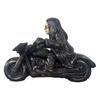 Bat Motorcycle Ornament Black Robe Man Riding Bat Motorcycle Figurine Collectible Rock Singer Desktop Statue Gift for Fans