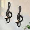 Musical Note Candle Holder Wall-mounted Candle Holder Vintage Black Music Note Candle Holder Wall Mount Metal Musical for Room