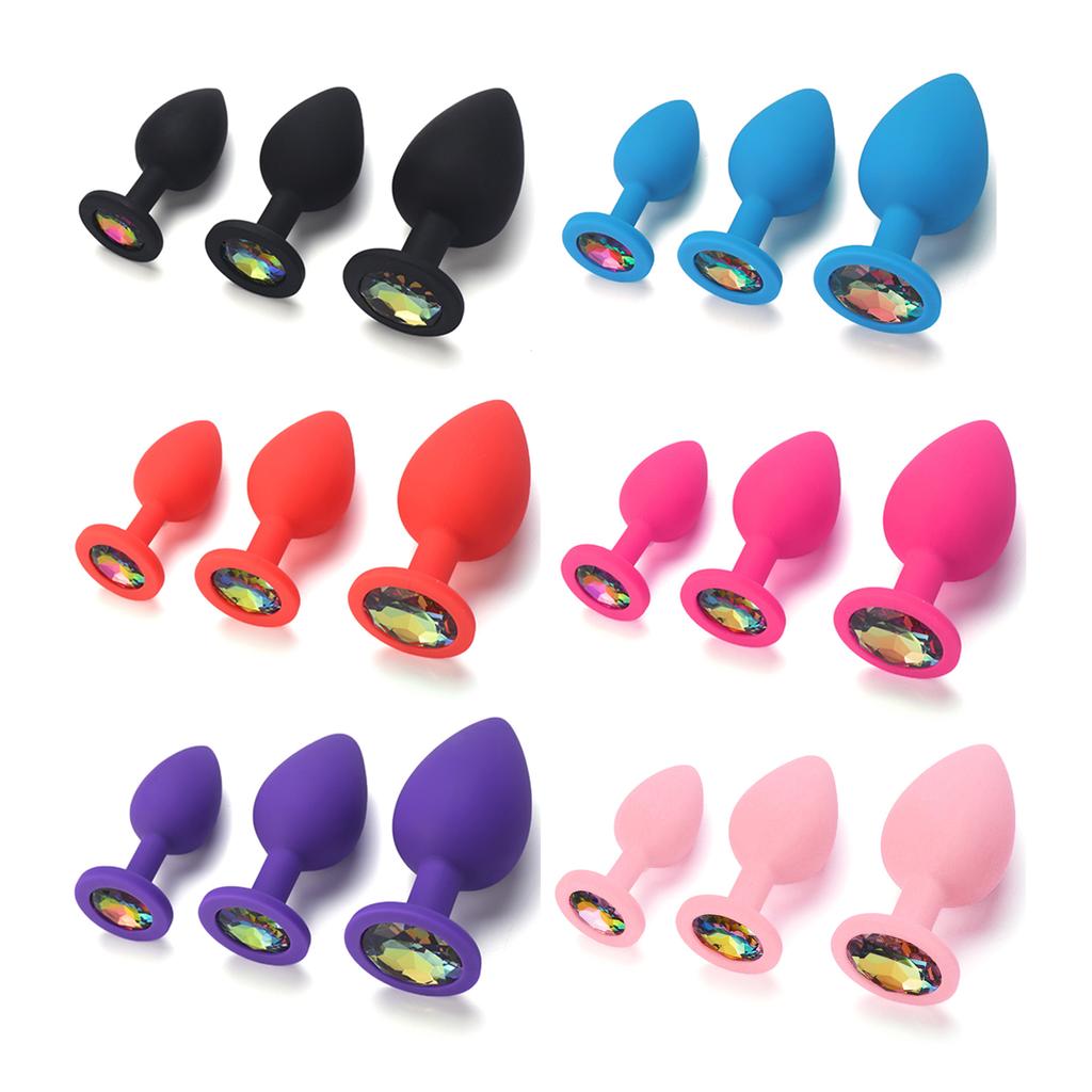 Sexshop 3 velikostí Silikonové šperky pro dospělé Anální trenér Sex Prostata Hračka na dvorek Anální anální kolík pro ženy Muž Pár Gay Unisex