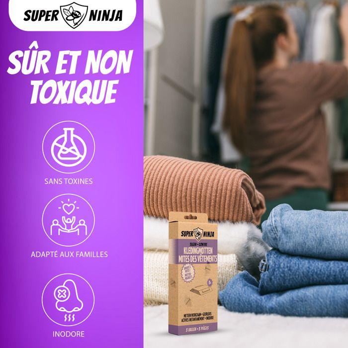 Pièges à mites vêtements - Super Ninja - CLM82444 - 3 pièges
