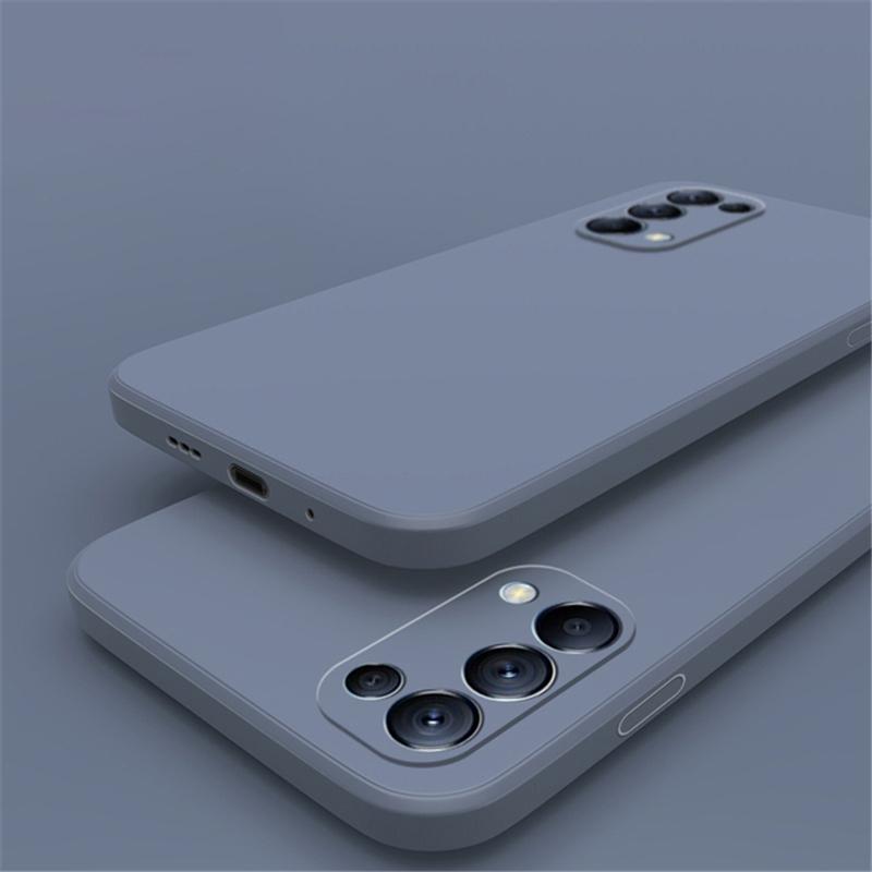 Custodia Morbida in Silicone Liquido Quadrata per Telefono per OPPO Realme C21Y C25Y C11 9 9i 8 7 6 Pro A74 A94 A93S 5G 4G Antiurto Protezione Completa Lente Copertura Posteriore