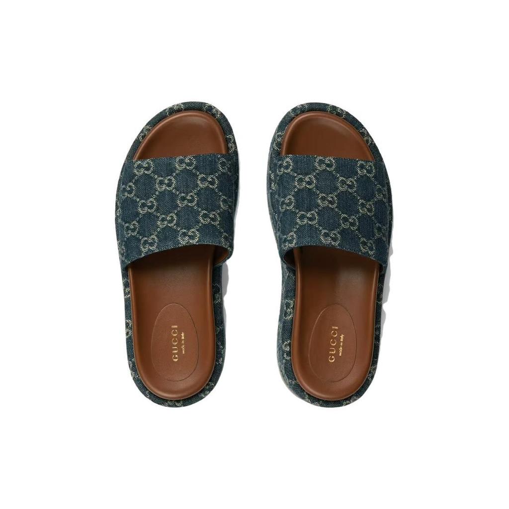Gucci Wmns Platform Slide Sandal 'Allover Gg Denim' Women's 623212 2KQ00 4402