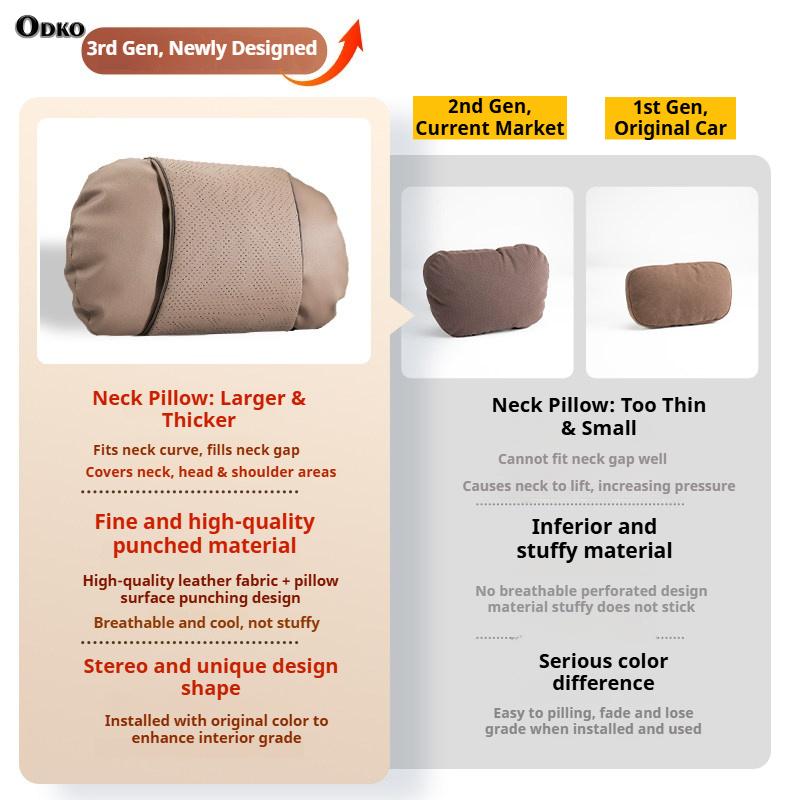 For BMW 2 Series F45 F46 F22 F23 F87 Car Seat Headrest Neck Pillow Cushion Breathable Protect Relieve Neck Fatigue
