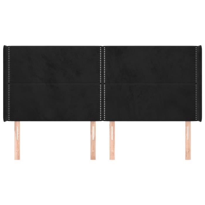 VidaXL Headboard with Ears Black 203x16x118-128 Cm Velvet3119508