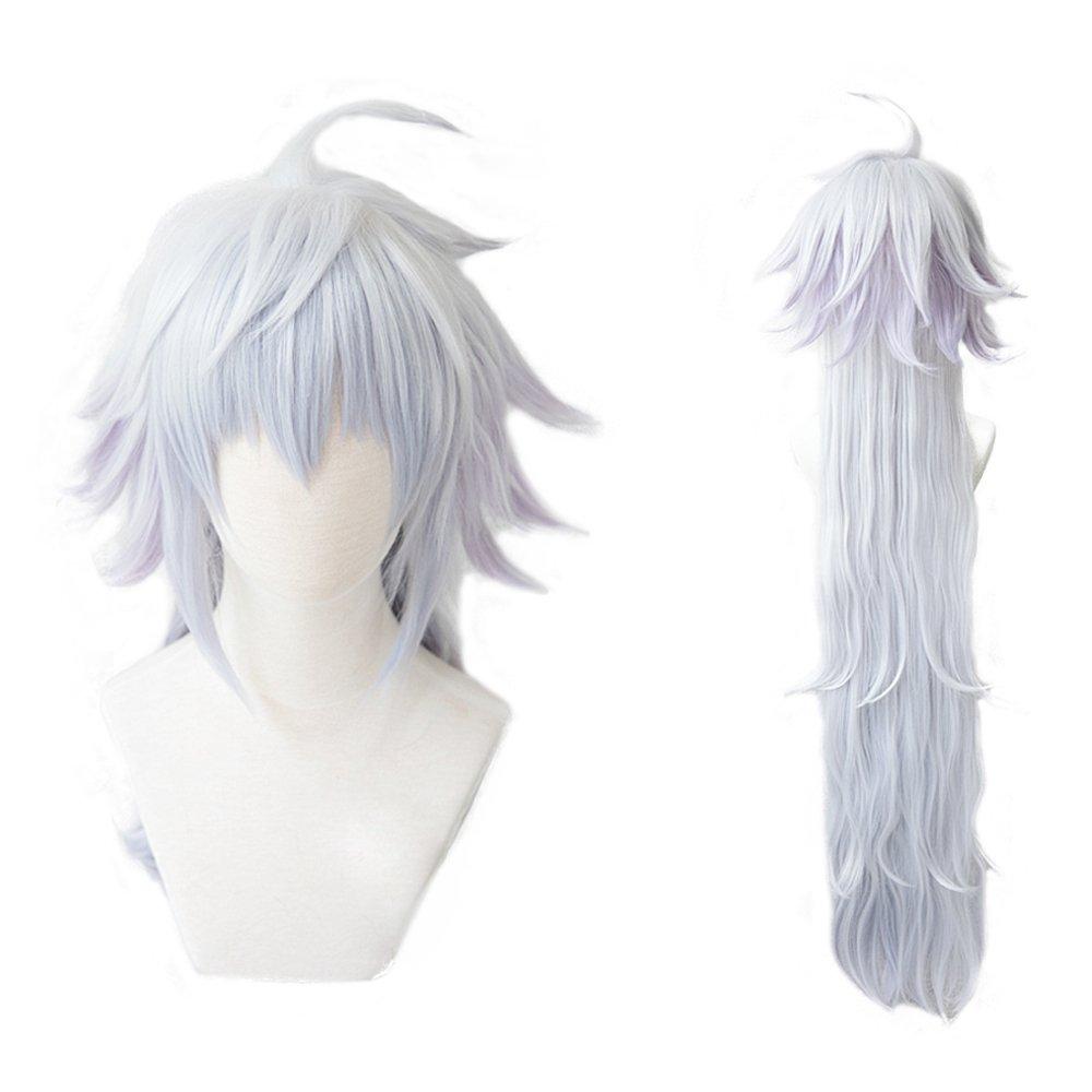 Cosplay Wig from The Second Light Purple and Light Long Perfect for Events Bonus Net Heat-resistant Castle, Blue, Hair, +