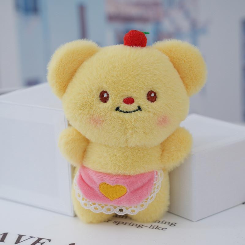 Adorable Butter Bear Plush Keychain Soft Cute Teddy Bear Bag Charm Keyring