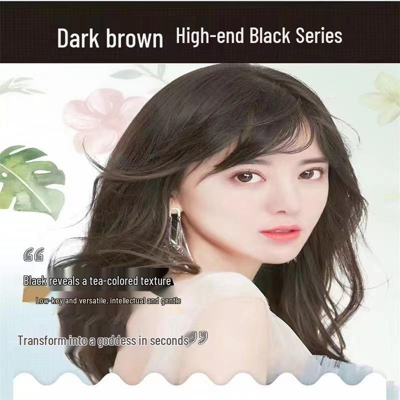 Caisike Natural Black Bubble Hair Dye - Plant-Based Conditioning Hair Color Cream 600 ml