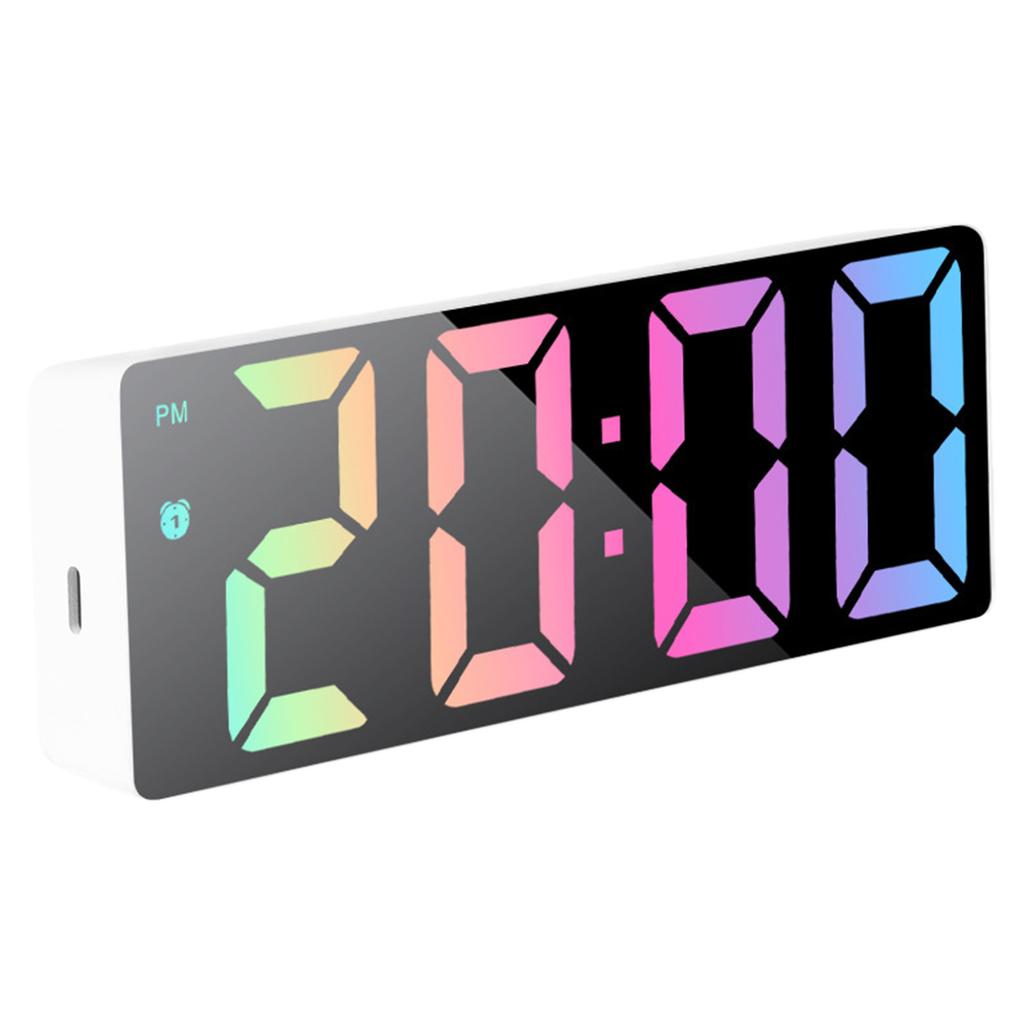Digital Alarm Clock with LED Display Date Temperature Dimmable Snooze Electronic Clock for Bedrooms Bedside Kids Adults