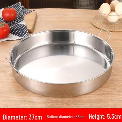 Extra-Large Stainless Steel Round Serving Tray