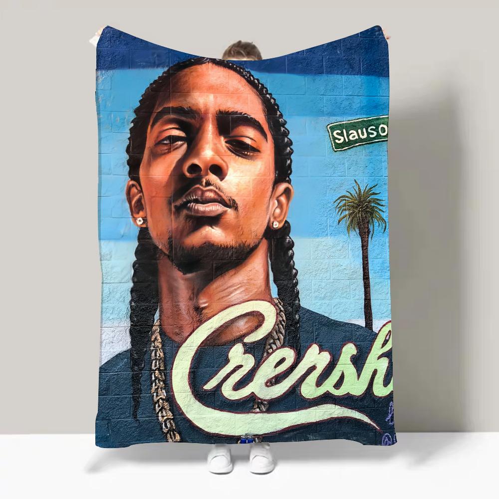 Rapper N-Nipsey H-Hussle Victory Lap Blanket Perfect Gift For Sofa Office Bed Plane Travel Sleep Read Relax Camping 30x40in