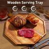 Akáciové dřevěné podnosy Servírovací talíře Osmiúhelníkový servírovací podnos Prkénko na chléb na ovoce, salát, sýrový talíř, podložky pod talíře