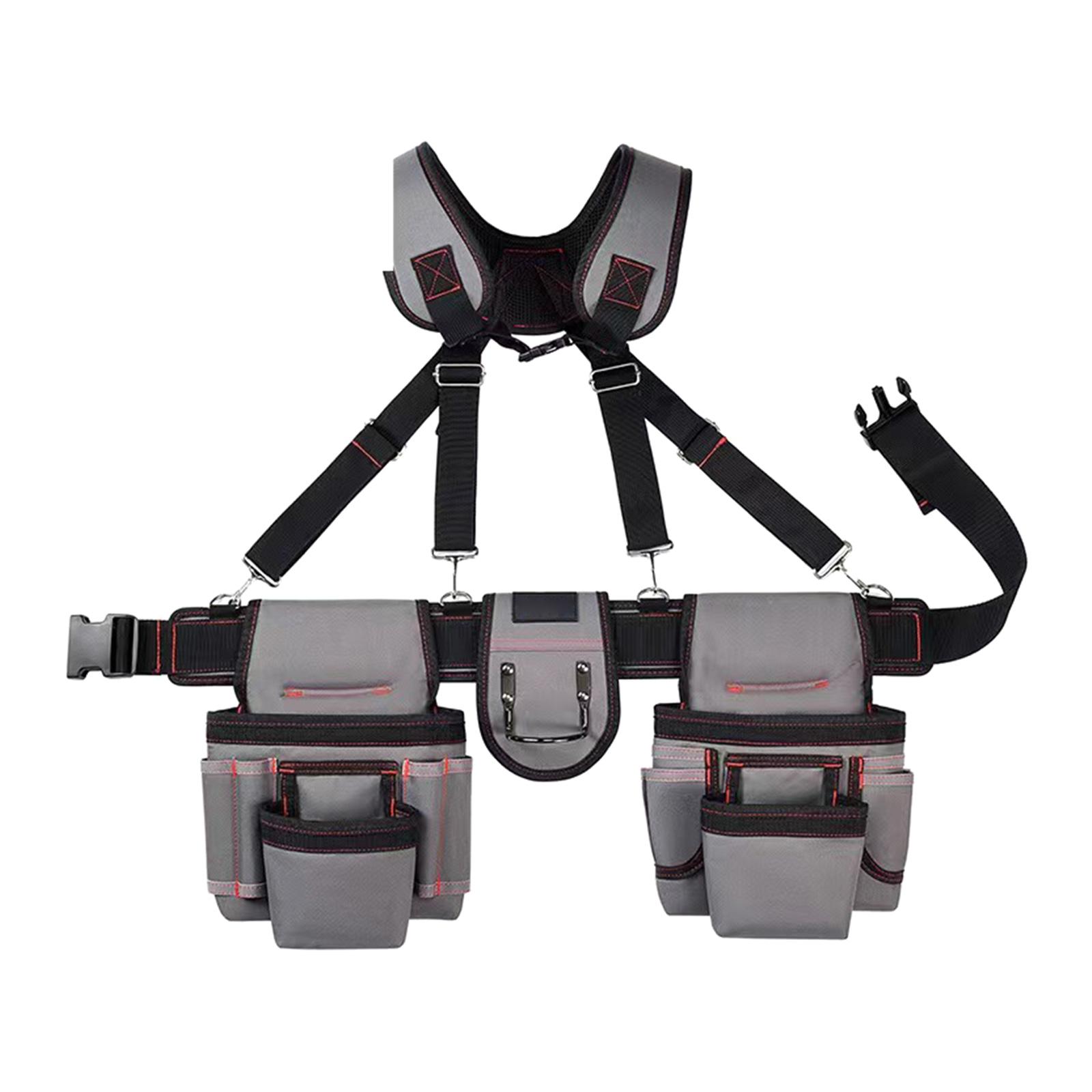 

Регулируемый пояс для инструментов для мужчин с подтяжками и множеством карманов Идеально подходит для плотников, строителей и садовников