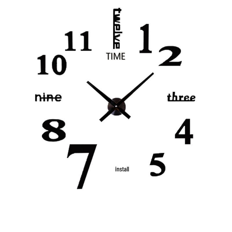 Acrylic Silent Wall Sticker Clock for Home & Bedroom Decor