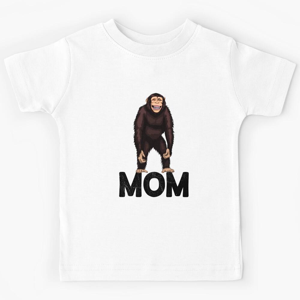 Monkey Mom Chimpanzee Kids T-Shirt 170