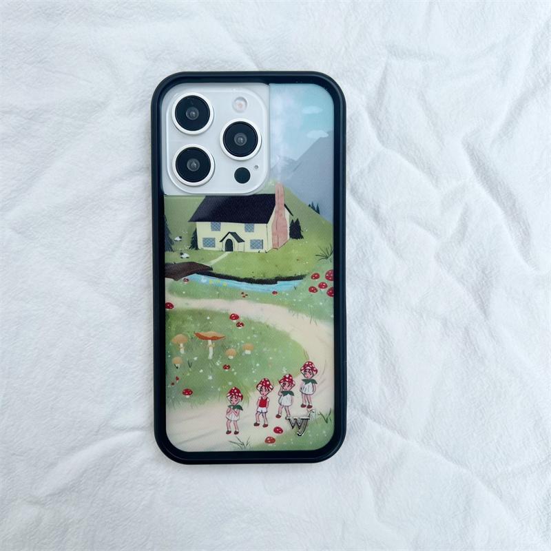 Wildflower 3D Girl Cherry Sweetheart for iPhone 16 15 14 13 12 17 Pro Max 16 Plus 15 WF Nara Smith x Happy Part Cartoon Cover