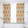 Short Curtain Finished Product Clearance Full Blackout Orange Internet Celebrity Fruit Small Curtain Bay Window Children'S Digital Printing Cartoon