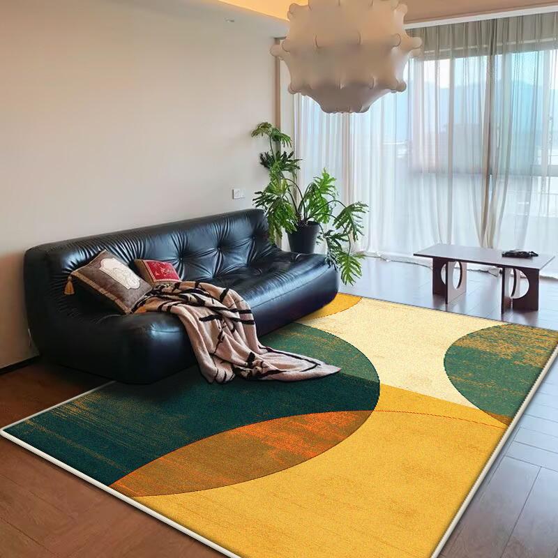 Tapis abstraits style nordique pour salon, décoration moderne, tapis de maison, tapis de chambre à coucher luxe léger, tapis antidérapant lavable