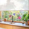 Colorful Cartoon Flower Butterfly Fully Transparent Double Sided Visible Window Sticker Home Decoration Decal