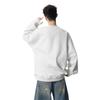 Unisex Floral Embroidered Sweatshirt - Spring & Autumn Trendy Round Neck Casual Base Layer