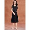 Women's Elegant Mesh Polka Dot A-Line Midi Dress