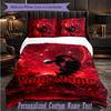 Personalized 3Pcs Bedding SetTokyo Ghoul Custom Text Duvet Cover Pillowcase Set Bedroom Gift