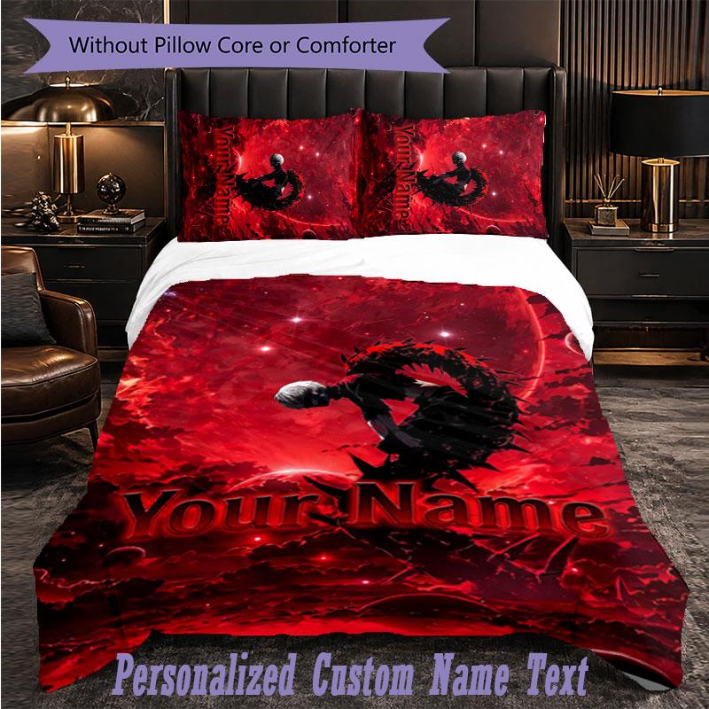 Personalized 3Pcs Bedding SetTokyo Ghoul Custom Text Duvet Cover Pillowcase Set Bedroom Gift