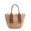Cuco Paper Tassel Handle Basket Camel Bag, Women's, (345)