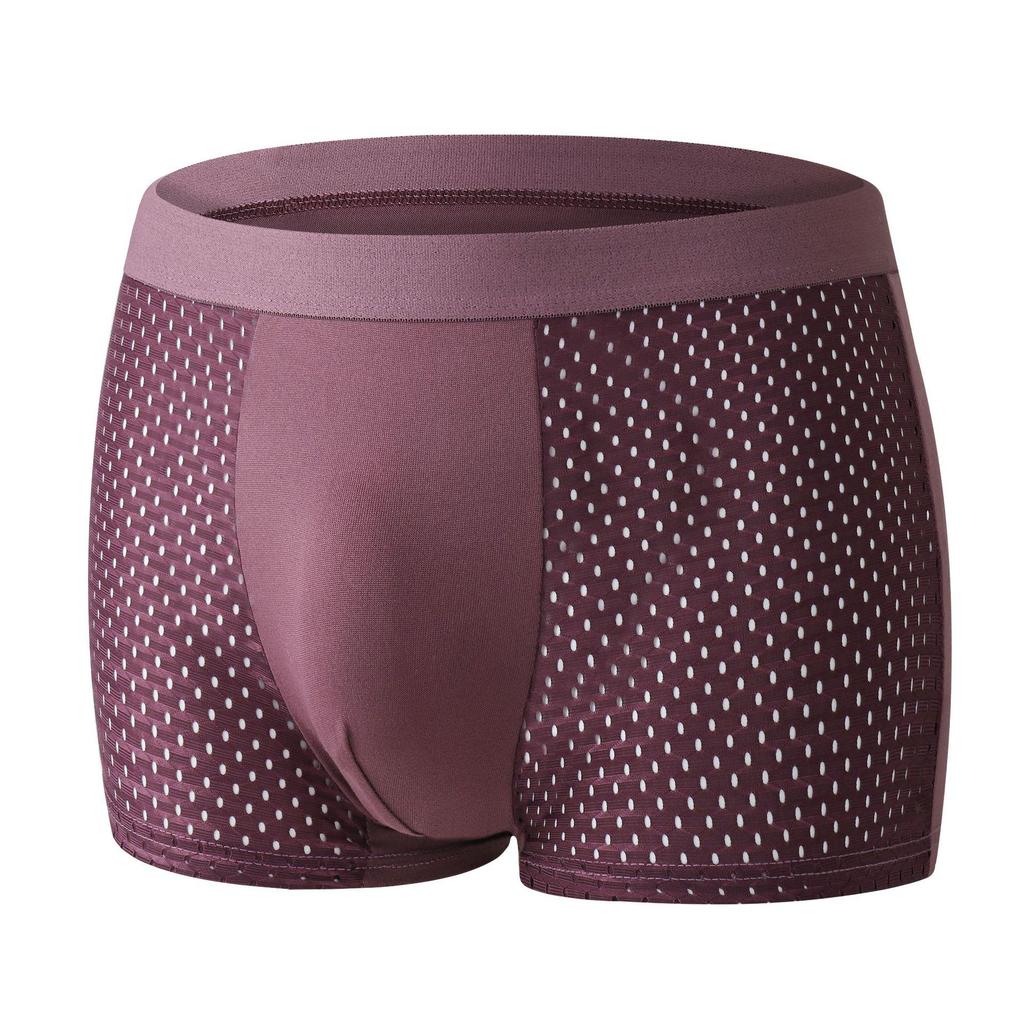 Pánské prodyšné síťované slipy z ledového hedvábí s vysokou elasticitou