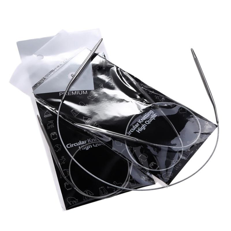 

11pcs/set 43cm Stainless Circular Knitting Needles Circular Knitting Pins Tools Weaving Pins Needlework Sewing Tools