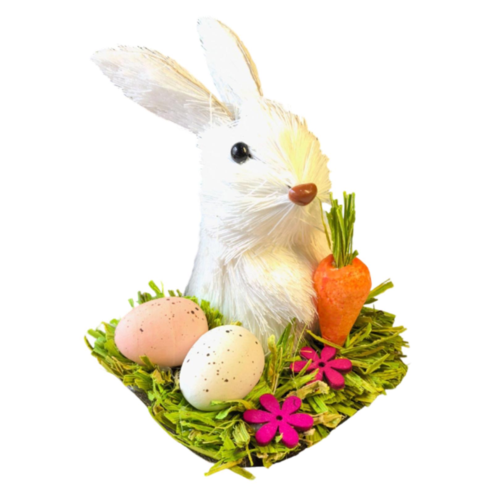 

Handmade Cattail Woven Bunny Decorative Ornament