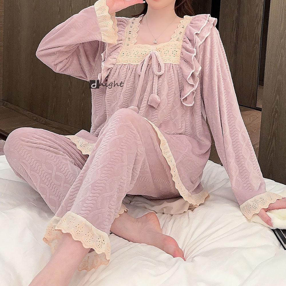 Extra Large Women's Pajamas Velvet Women's Winter Pajamas Women's Home Wear