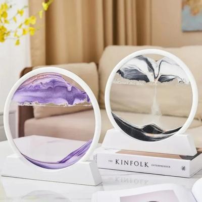 5 ιντσών 3D Αμμοθάλασσα Κινούμενη Άμμος Ζωγραφική Γυάλινη Άμμος Βυθού Κλεψύδρα Κινούμενη Άμμος Craft Ζωγραφική Ρέουσας Άμμου Διακόσμηση Γραφείου Δώρο