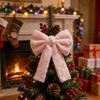 Valentine's Day Pink Plush Big Bow Atmosphere Decoration Pink Cute Creative Decorative Plush Bow Fluffy Edge Bows Ornament