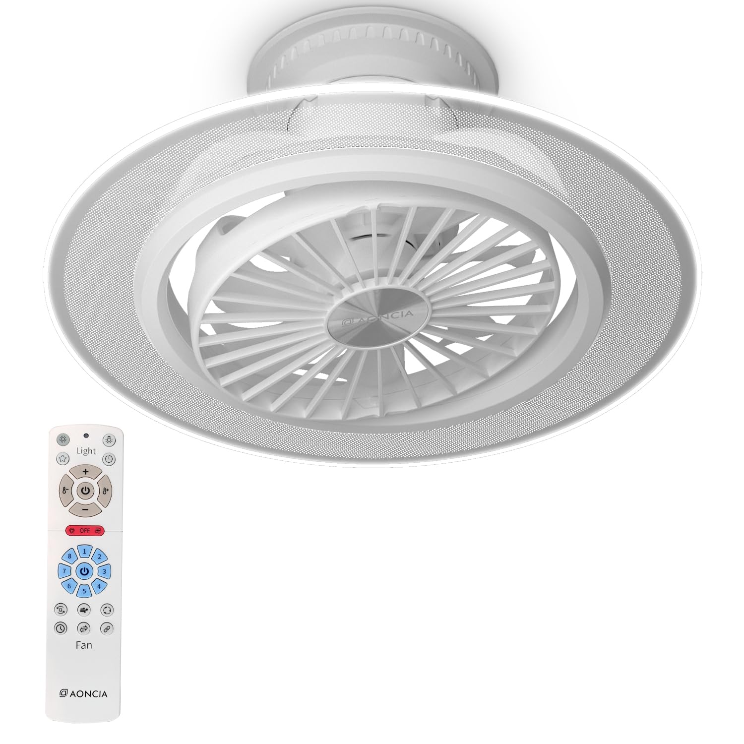 Ventilateur de plafond Lumière Lumaflow Plaque de guidage de lumière 10 niveaux Mode veilleuse 8 niveaux Réglage du volume d'air Tatami Rhythm Ventilateur à vent Circulateur d'air