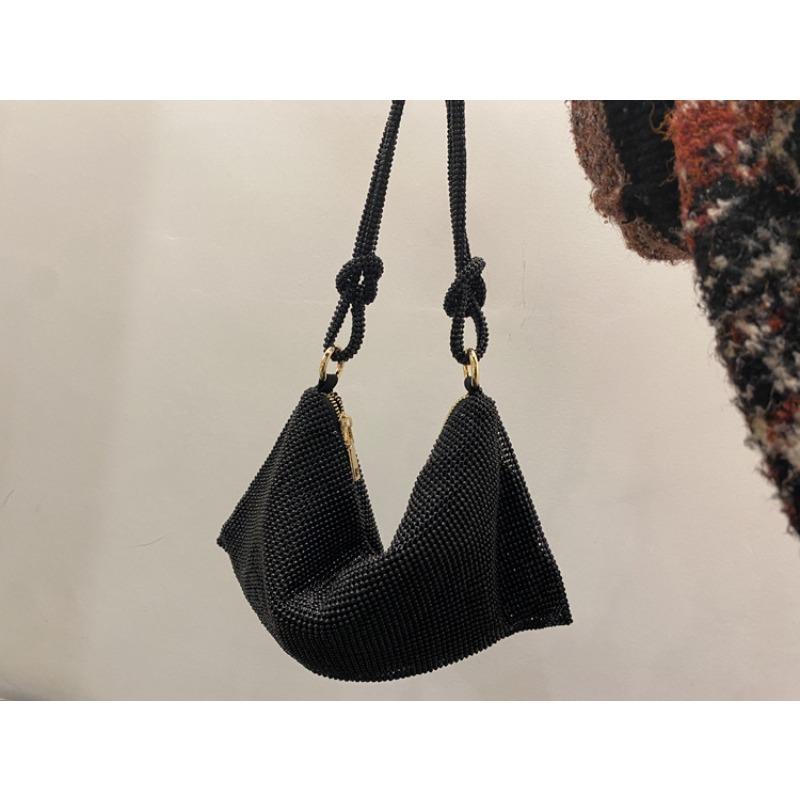 Women'S Bag, Rhinestone Armpit Bag, Diamond-Encrusted Handbag, Pink Bag, Hand-Carried Small Bag, Women'S Bag.