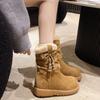 Snow Boots Women 2025 New Winter Fleece and Thickened Warm Cotton Shoes,Thick-soled Anti-slip Mid-calf Casual Versatile Boots