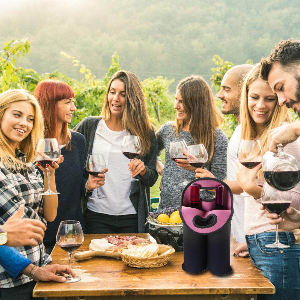 Protective Insulated Wine Bag Cover Wine-bottle Bag Cover Neoprene Cooler Sleeve Holder Easy Carrying  Parts