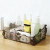 Clear Flower Makeup Organizer Plastic Desktop Display Case Cosmetic Storage Box Remote Control