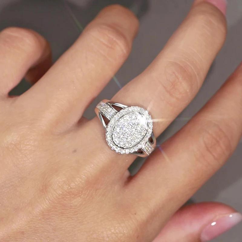 

Изысканные кольца с бриллиантами из циркона для женщин - Высококачественная бижутерия Женские кольца с цирконом для помолвки Свадебное кольцо для вечеринки 10