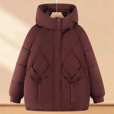 Nadměrné velikosti 4XL-8XL Zimní kabáty pro ženy středního věku s kapucí Elegantní Hřejivé Nadměrné parky Dámské bundy
