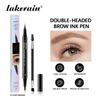 2 In 1 Eyebrow Pencil Waterproof Eye Brow Pencil Perfect Eyebrows Waterproof Makeup Brushes Eyeliner For Set Pen Brown