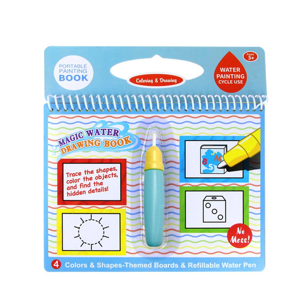 8 Types  Water Drawing Doodle Book &  Pen Coloring Painting Drawing Board Early Educational Toys Birthday Gift for Kid