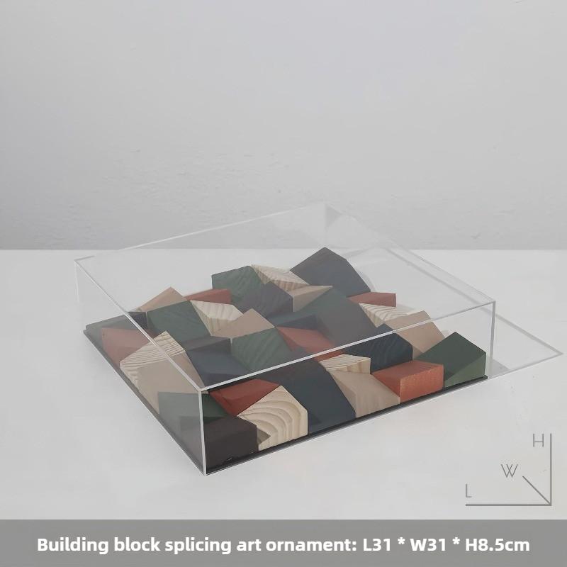 

Geometric Solid Wood Figurines Modern Creative Figurines Entrance Hall Desktop Ornament Fashion Home Decoration Accessories