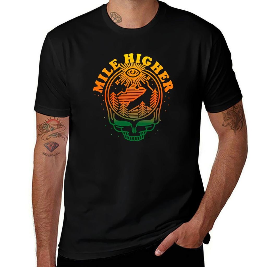 Mile Higher Merch Tshirt Casual Street Style Short Sleeve Tee